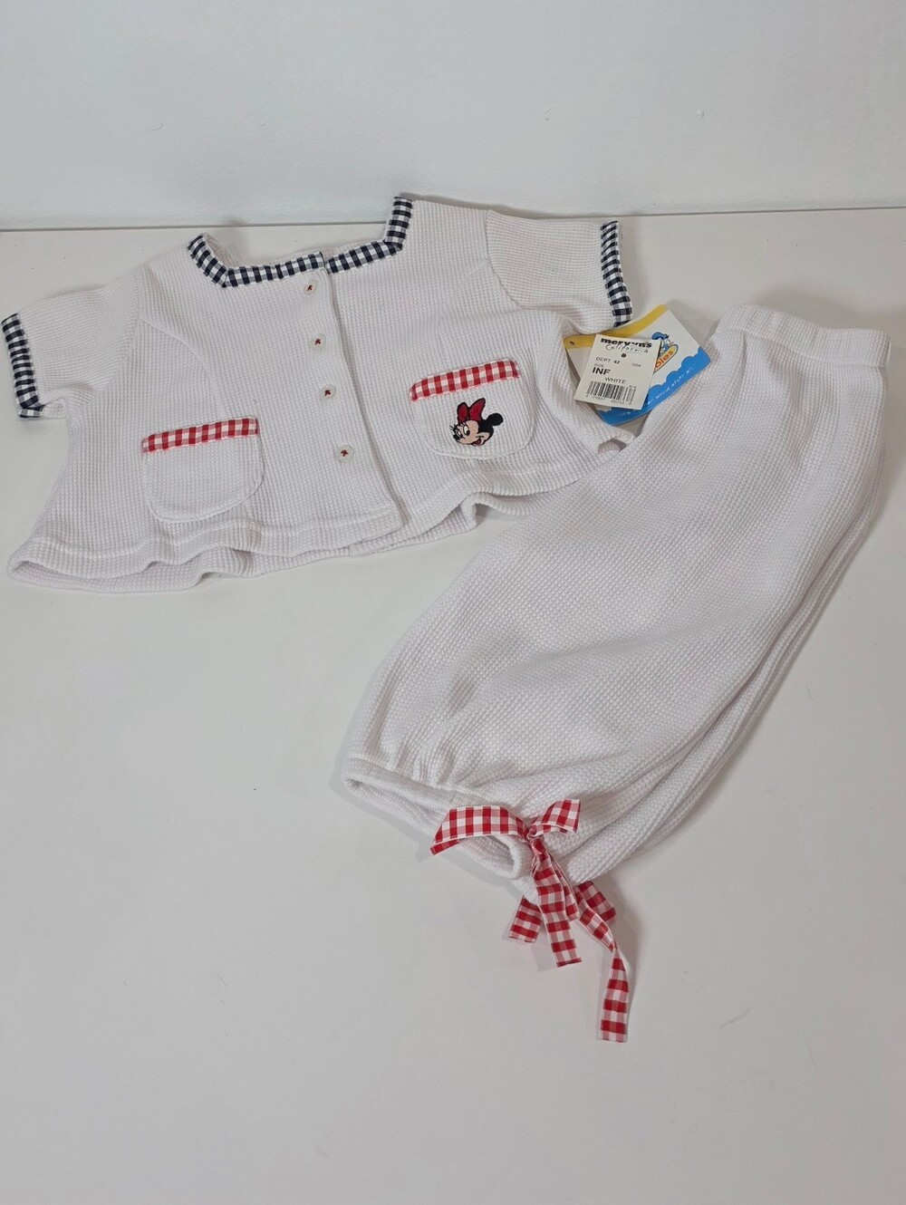 Vintage Mervyn's California Minnie Mouse 2 Piece Set 12 Months NWT